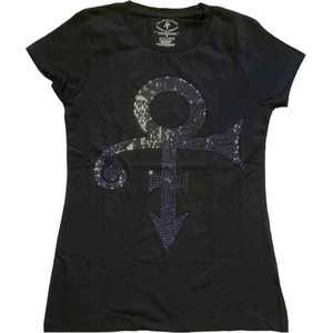 Prince Purple Symbol (Embellished) Black L Дамски Риза (PRINTS43LB03)