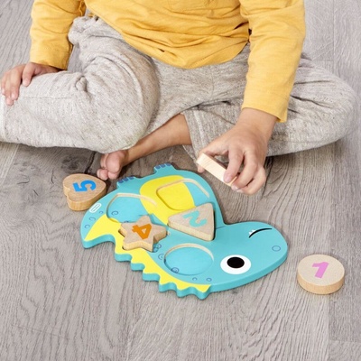 Little Tikes Wooden Critters puzzle s čísly Dinosaurus 0050743652257