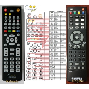 GENERAL YAMAHA BDP120, BDP121 - съвместимо дистанционно управление на марката General (BDP120, BDP121)