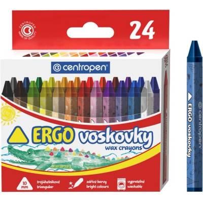 Centropen voskovky trojhranné 24 ks