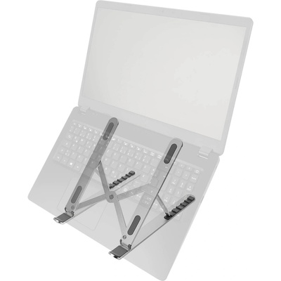 4smarts Foldable Aluminium Stand for Laptops - сгъваема алуминиева поставка за MacBook и лаптопи до 17 инча (сребрист)