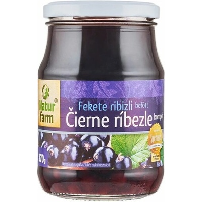 Natur Farm Čierne ríbezle kompót 370 g