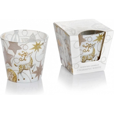 Bartek Candles GLAMOUR CHRISTMAS CHARMING WHITE 115 g
