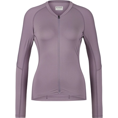 Stoic Дамска фланелка с дълъг ръкав за колоездене Stoic Women's DalslandSt. Gravel Jersey L/S Cycling jersey - Plum Grey (156-3071-0213)