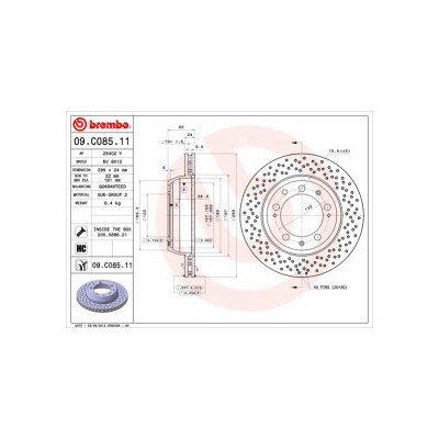 BREMBO brzdový kotouč 09.C085.11