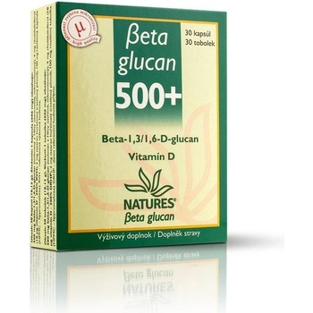 Natures Beta glukán 500+ 30 kapsúl
