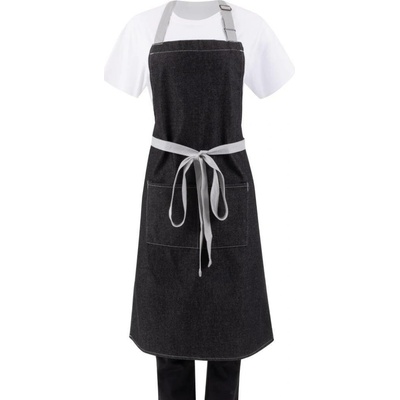 Whites Chefs Clothing Whites Southside unisex náprsní zástěra džínová černá
