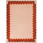 Flair Rugs Оранжев/в естествен цвят ръчно изработен вълнен килим 140x200 cm Wiggle Wool - Flair Rugs (503119382736)