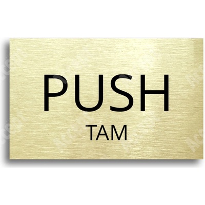 ACCEPT Tabulka SEM - TAM - typ 35 (80 x 50 mm) - zlatá tabulka - černý tisk bez rámečku