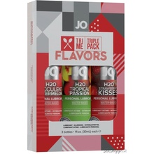 JO H2O TRI ME Flavors sada 3ks ochucených lubrikačních gelů