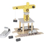 Ginger Home Детски дървен кран Ginger Home - С влакче, камион и кораб (W04A635) - baby