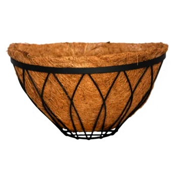 HORECANO Кокосова саксия стенна полукръг 35x18h20cm (CGF0529-14) (019792)