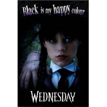 Pyramid International Plakát Wednesday - Black is my Happy Colour