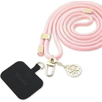 GUESS Универсална връзка за телефон Guess Crossbody Strap Cord 4G Charm, златна-розова (GUOUCNMG4EP)