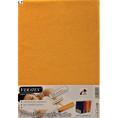 Veratex froté prostěradlo sytě žluté 90x200x40