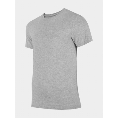 4F H4Z22-TSM352 pánske tričko cold light grey melange