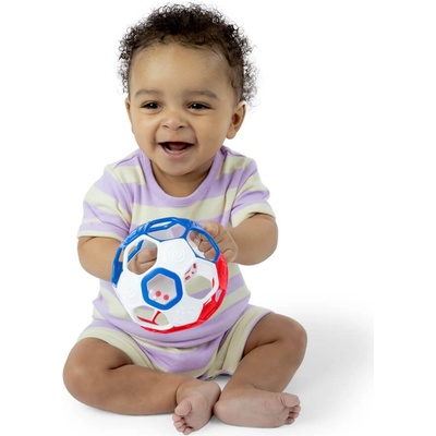 BRIGHT STARTS Oball RATTLE GOALS™ 10 cm Red White & Blue