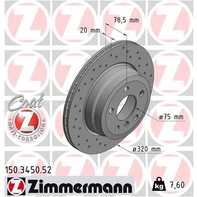 Brzdový kotúč ZIMMERMANN 150.3450.52