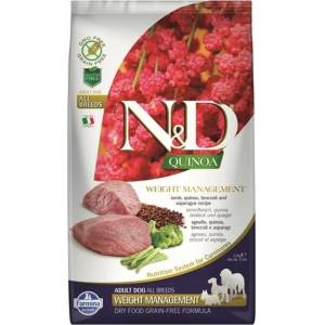 N&D N&D Quinoa Weight Management Lamb, Broccoli Medium and Maxi - за израснали кучета от всички породи с агнешко, киноа, броколи и аспержи
