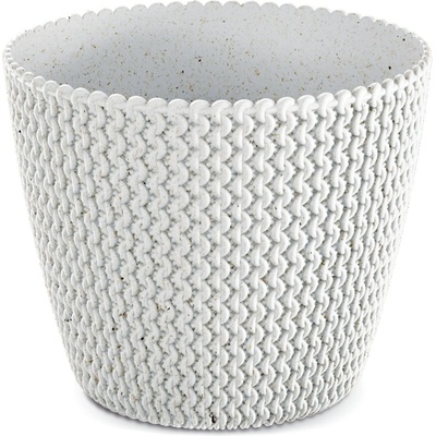 Prosperplast Kvetináč SPLOFY ECO WOOD biely 18,7 cm