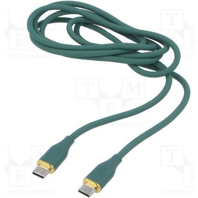 Gembird CC-USB2S-CMCM-1.5M-G USB 2.0, USB C vidlice,z obou stran, 1,5m, zelená