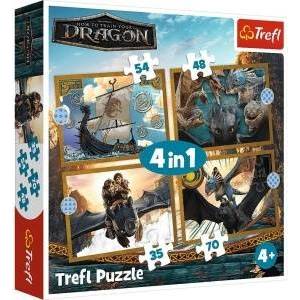 Trefl 4-in-1 game - Dragon Days - Trefl 34678