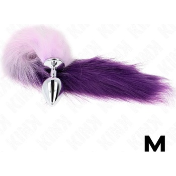 Image 1 of Метален анален плъг с лилава опашка, 8см - Kink Anal Tail Plug (D-240674)