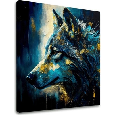Dekorativní obraz na plátně - PREMIUM ART - Wilderness in Wolf Eyes - 60x60 cm