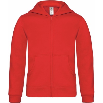B&C Collection Hooded kids detská mikina s kapucňou red