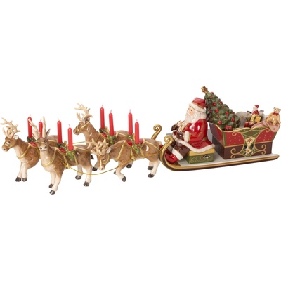 Christmas Toys Memory hrajúci svietnik Santa na saniach a soby Villeroy & Boch