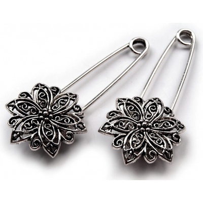 Brož na spínacím špendlíku FILIGRÁN 1 platina