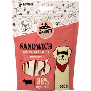 VetExpert Mr. Bandit SANDWICH beef with duck - лакомство за куче, ленти сандвич с говеждо и патица, 500 гр - Полша