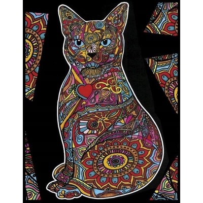 Sametová omalovánka ColorVelvet Kočka 47 x 35 cm