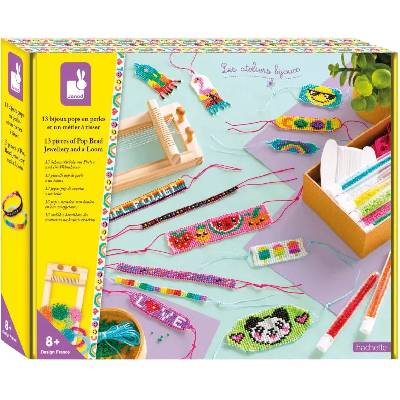 Творчески комплект Janod - Стан за нанизване на мъниста (J07999)