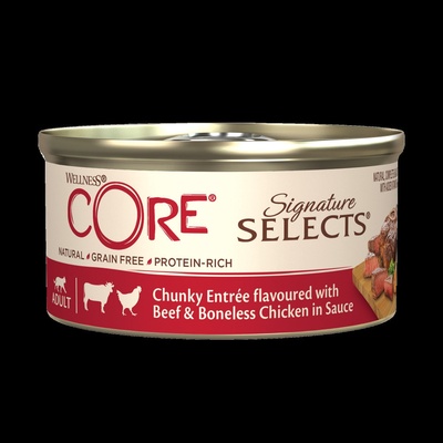 Wellness Core Sign.Selec. Kousky hov.&kure v omacce 79 g