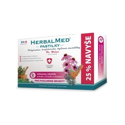 HerbalMed pastilky Dr. Weiss - pre posilnenie imunity 24+6ks