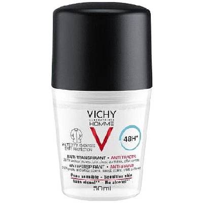Vichy Homme Deodorant deodorant roll-on proti bielym a žltým škvrnám 48h 50 ml