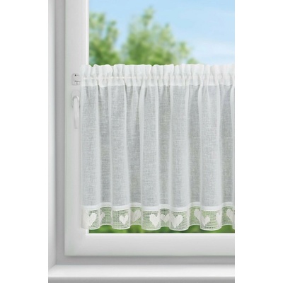 EUROFIRANY KRÁTKÁ ZÁCLONA NA PÁSCE GAJA 150X60 CM KRÉMOVÁ