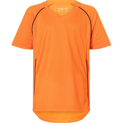 James & Nicholson tričko JN 386K orange/black