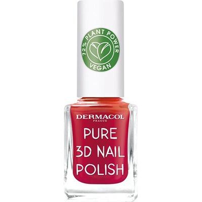 Dermacol Prírodný lak na nechty Pure 3D (Nail Polish) 11 ml 04 Poppy Red