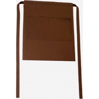 CG Workwear Gastro zástěra Roma s kapsami odolná proti pomačkání hnědá toffe CGW1262