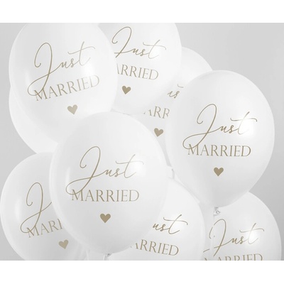 PartyDeco Balónik latexový Just Married