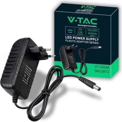 Napájecí adaptér V-TAC 12V 42W 3,5A pro kamery, LED pásky, modemy - 12V transformátor - Napájecí