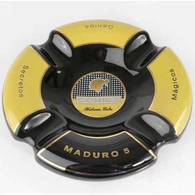 COHIBA popelník na doutníky kulatý Maduro 5