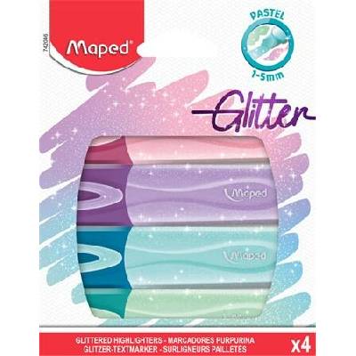 Maped Glitter Fluo Peps zmiešané pastelové farby 742046