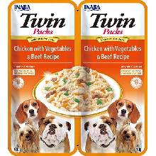 Churu Dog Twin Packs kura zelenina a hovädzie vo vývare 80 g
