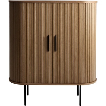 Unique Furniture Кафяв шкаф за вино от дъбов декор с плъзгащи се врати 100x118x40 cm Nola - Unique Furniture (54322930)