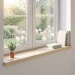 vidaXL Парапети за прозорци 2 бр. Бяло 80 x 30 x 2 cm Масивен дъб (42049913)