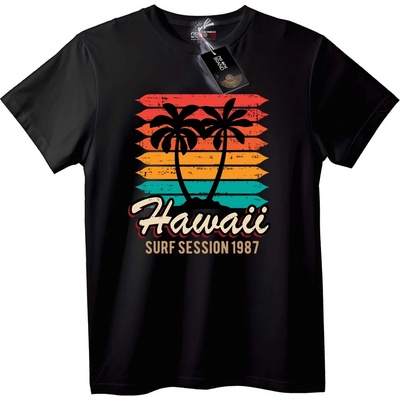 NOONEBRAND Тениска Hawaii Surf Session 1987 - XS, Black