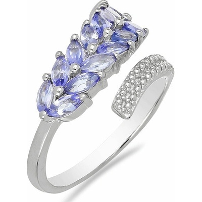 Nefertitis Prsten stříbrný s tanzanity 014807 TZ